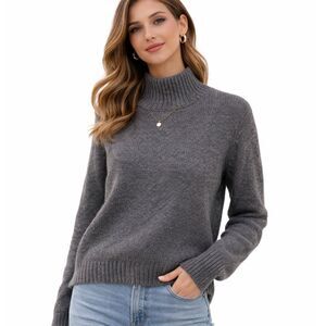 Brandy Melville gray sweater wool blend mock neck